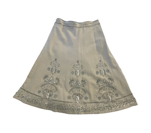 Basil & Maude Beaded Linen Skirt | Size 10 Basil & Maude Beaded Linen Skirt | Size 10