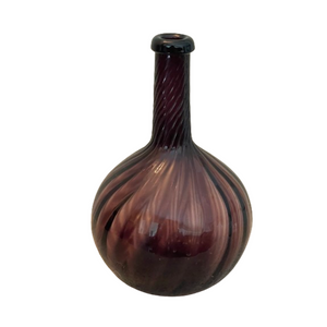 Purple Glass Swirl Vase | Vintage Purple Glass Swirl Vase | Vintage