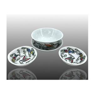4x Chinese Famille Porcelain Bowl Set | Republic Period Style | Antique/Vintage 4x Chinese Famille Porcelain Bowl Set | Republic Period Style | Antique/Vintage