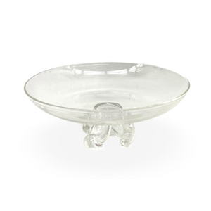 Steuben Elevated Cake Dish / Pedestal Bowl | Mid Century Modern | 13" D | Vintage Steuben Elevated Cake Dish / Pedestal Bowl | Mid Century Modern | 13" D | Vintage