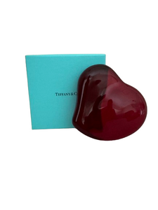 Tiffany & Co Elsa Peretti Red Glass Crystal Heart Paperweight | NIB Tiffany & Co Elsa Peretti Red Glass Crystal Heart Paperweight | NIB