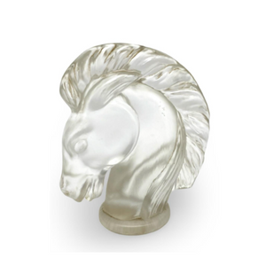 Kristaluxus Frosted Glass Horse Art Glass Paperweight | Made in Mexico | Lead Crystal | Vintage Kristaluxus Frosted Glass Horse Art Glass Paperweight | Made in Mexico | Lead Crystal | Vintage
