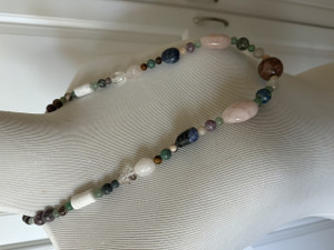 Organic Onyx, Jade, Rose Quartz Multi Stone Necklace | NWT Organic Onyx, Jade, Rose Quartz Multi Stone Necklace | NWT