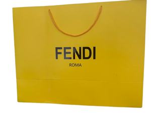 Fendi Roma XL Yellow Paper Shopping Bag | Large Fendi Roma XL Yellow Paper Shopping Bag | Large