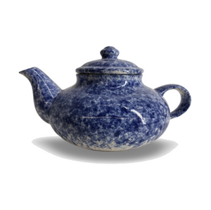 Spongeware Individual Teapot | Blue | Vintage Spongeware Individual Teapot | Blue | Vintage