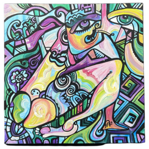 Alex Arshansky Original: Nightcrawler | Cubist | Acrylic | 12" x 12" Alex Arshansky Original: Nightcrawler | Cubist | Acrylic | 12" x 12"