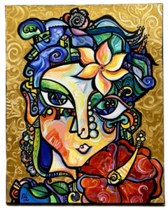 Alex Arshansky Original: Her Heart Is Taken | Cubist | Acrylic | 16" x 12"