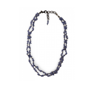 Doug Paulus Sterling Tanzanite Double Strand Necklace | Adjustable Up to 20" | Vintage Doug Paulus Sterling Tanzanite Double Strand Necklace | Adjustable Up to 20" | Vintage