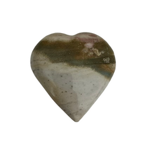 White Jasper Heart | Natural Polished Polychrome Stone | 275g | New White Jasper Heart | Natural Polished Polychrome Stone | 275g | New