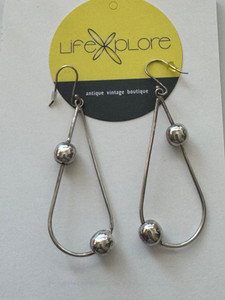 Long Silver Contemporary Drop Earrings | 925 Silver | 3" Drop | New with Tags Long Silver Contemporary Drop Earrings | 925 Silver | 3" Drop | New with Tags