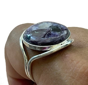 Amethyst Round Statement Stone Ring | Size 10 | New Amethyst Round Statement Stone Ring | Size 10 | New