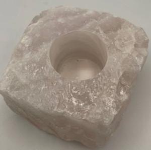 Rose Quartz Natural Tealight Candle Holder | NWT Rose Quartz Natural Tealight Candle Holder | NWT
