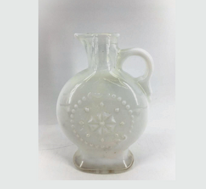 Jim Beam White Glass Pitcher