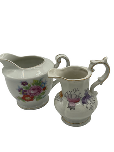 Set of 2 Creamer Pitchers | Made in Occupied Japan | Vintage Set of 2 Creamer Pitchers | Made in Occupied Japan | Vintage