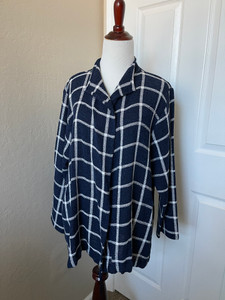 Masai Blue Window Pane Plaid Jacket | Large