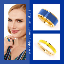 Fun Enamel Stackable Rings