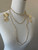 Super Long Brushed Gold Beaded Necklace | NWT