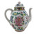 China Floral Tea Pot with Bamboo Handle | Made in Macau | Antique China Floral Tea Pot with Bamboo Handle | Made in Macau | Antique