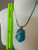 Turquoise and Silver Pendant Necklace | Leather Choker | NWT