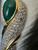 Eisenberg Original Gold, Green and Rhinestone Brooch | 1940’s | Vintage