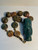 Jade Columbian Mask with Desert Jasper and Brass Beads | 18" | NWT