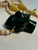Jade Columbian Mask with Wood Agate Double Strand | 24kt Gold Plate Accents | 18" | NWT