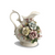 Rose Relief Hand Created Porcelain Pitcher | 8" H | Vintage