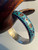 Cloisonné Hand Created Flower Bangle Bracelet | Blue | 925 Silver | NWT