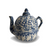 Spongeware Teapot Squat Blue and White | 8" | Antique Spongeware Teapot Squat Blue and White | 8" | Antique