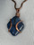 Square Lapis and Copper Pendant Necklace | Copper Choker | NWT