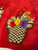 Red Embroidered Poly Silk Bag | NWT