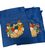 Royal Blue Embroidered Poly Silk Bag | NWT