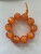 Amber large bead bracelet with matching elastic string.
