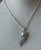 Natural Gray Crystal and Brushed Silver Pendant Necklace | Includes Chain | NWT