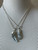 Natural Gray Crystal and Brushed Silver Pendant Necklace | Includes Chain | NWT