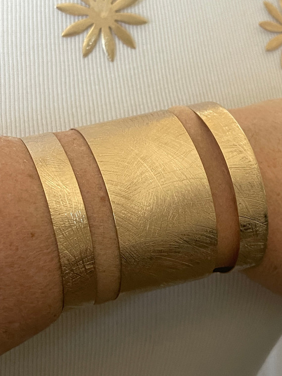 Brushed Gold Plated 3" Cuff Bracelet. NWT