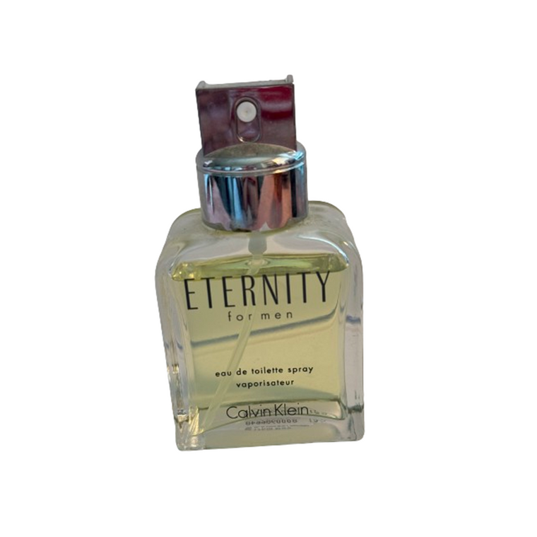 Eternity for Men by Calvin Klein | Eau de Toilette Spray | 1.7 fl oz, 50 ml | Open Bottle