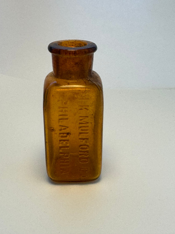H.K. Mulford Co. Philadelphia | Amber Brown Bottle | Antique