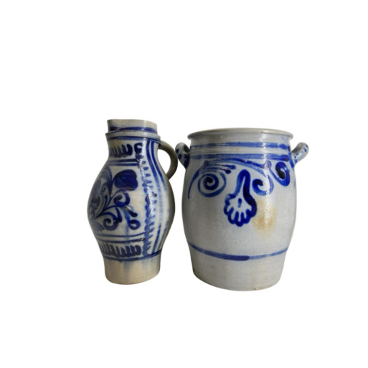 Kuelse Pot and Pitcher Stoneware Set | 2x Set | Antique