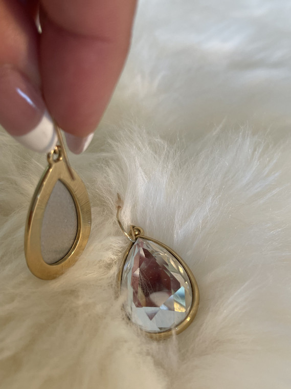 Crystal Teardrop Earrings | Vintage