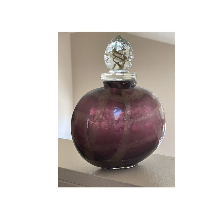 Large Purple and Gold Display Perfume Bottle | Vintage