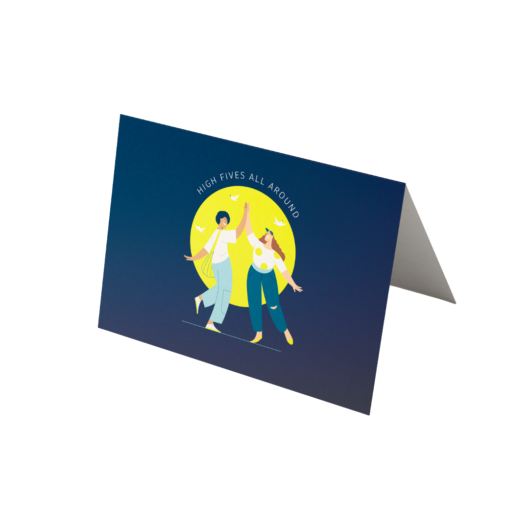"High Fives All Around" Notecard