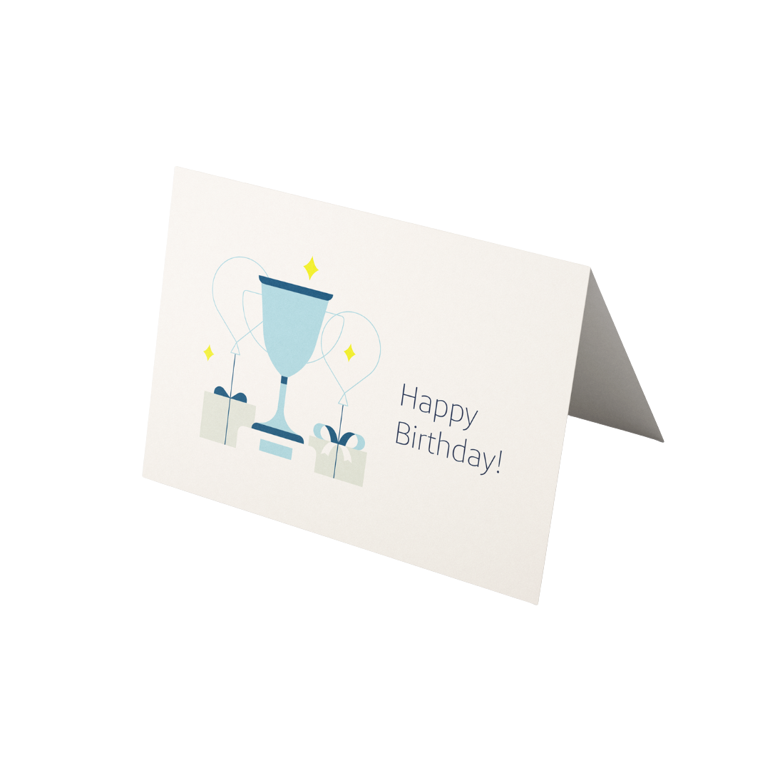 "Happy Birthday!" notecard