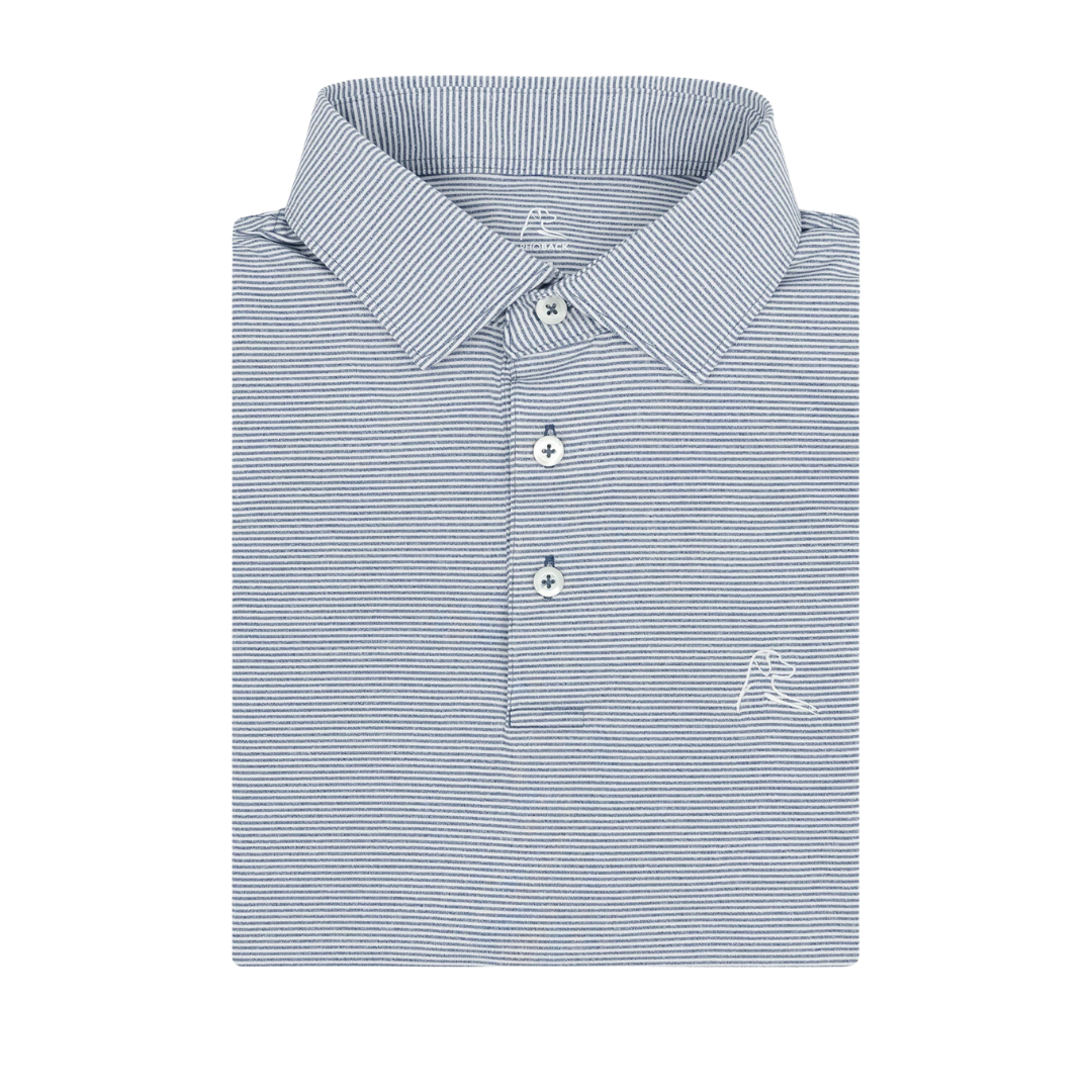 Rhoback men's striped polo