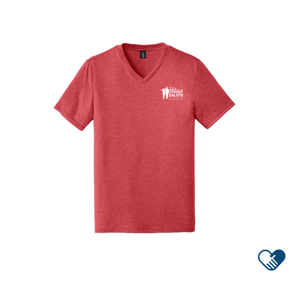Salute Military Spouse V-Neck T-shirt