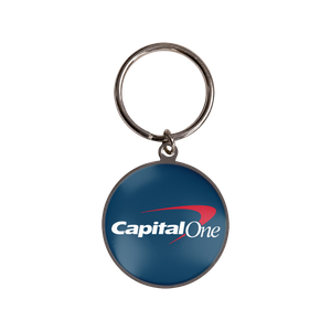 Domed metal key chain