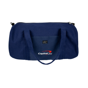 Upcycled duffel bag