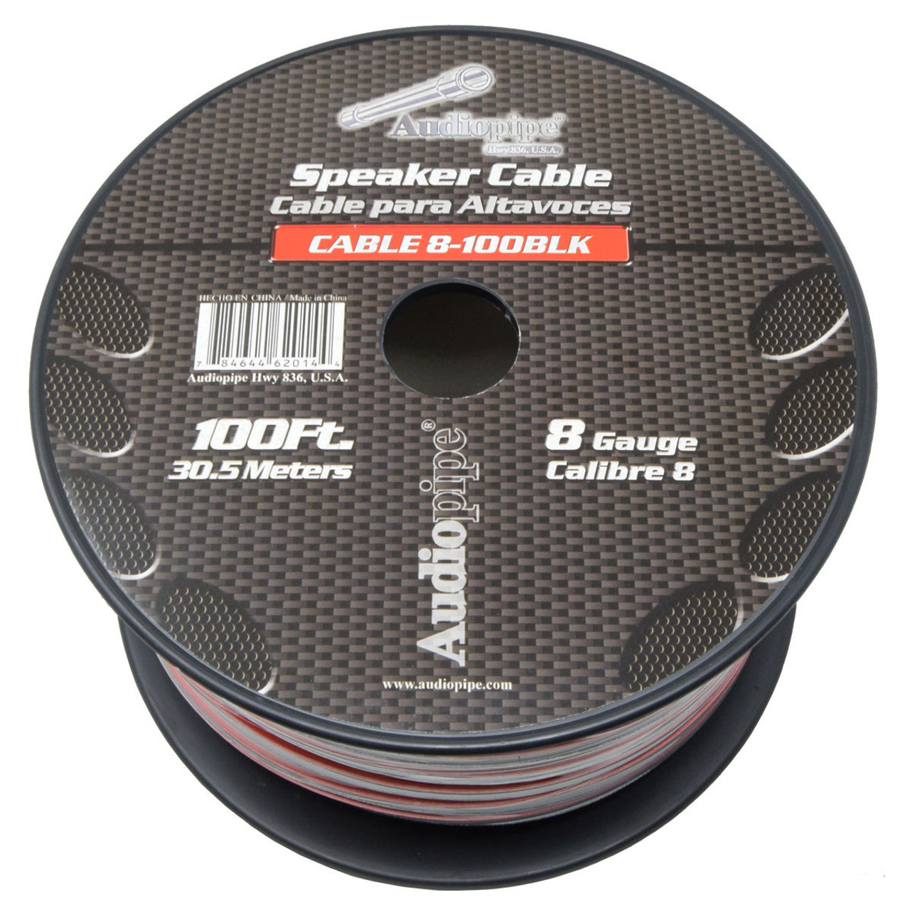Audiopipe 12 Gauge Speaker Wire 100 ft. Red-Black