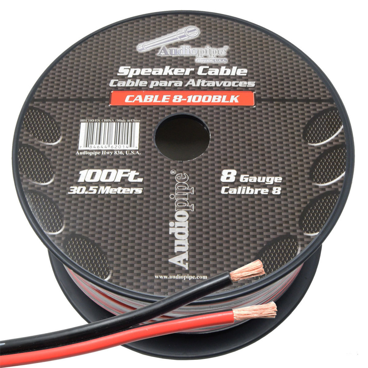 8 Gauge Speaker 100' Red/Black Car Audio Subwoofer Amplifier Cable - Best Connections