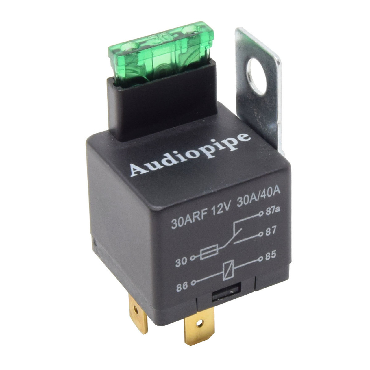 2-Pack Fused Relay 12V 30A/40A 5-Pin Auto Metal Mounting Tab SPST Built in  Fuse - Best Connections
